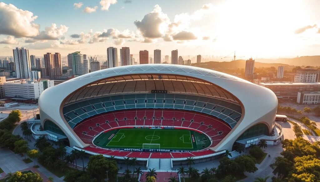 estrutura da Arena Corinthians e modernidade do estádio