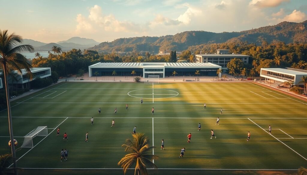 estrutura do CT Ninho do Urubu Flamengo