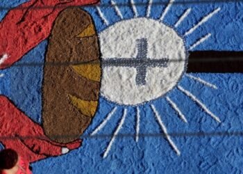 Tapete para procissão de Corpus Christi